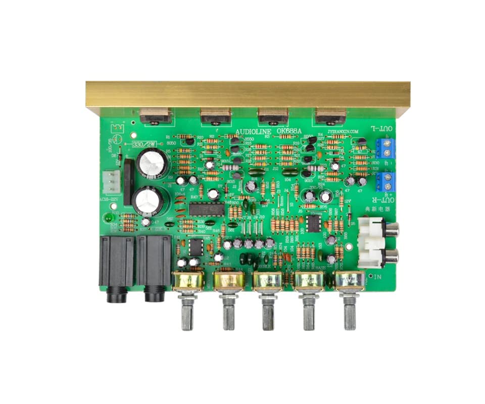 Audio Amplifier Board HIFI Digital Reverb Power Amplifier 100W Audio Preamp Rear Amplification with Tone Control