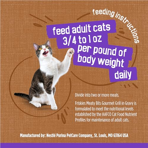 Purina Friskies Meaty Bits Wet Cat Food, Gourmet Grill, (24) 5.5 oz Cans - image 9