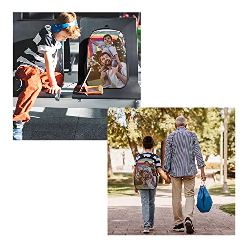 Custom Laptop Backpack, Personalized Backpacks With Photos, Customized Travel Bookbags For Women Men 17IN4