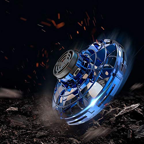 HBBOOI Main Spinner Volant Spinner Athletic Jouet Antistress Main Mini Jouet Volant Stress Relief Gyro Rotator Drone UFO LED Doigt Spinner Rotatif for Enfants et Adultes (Color : Bleu)