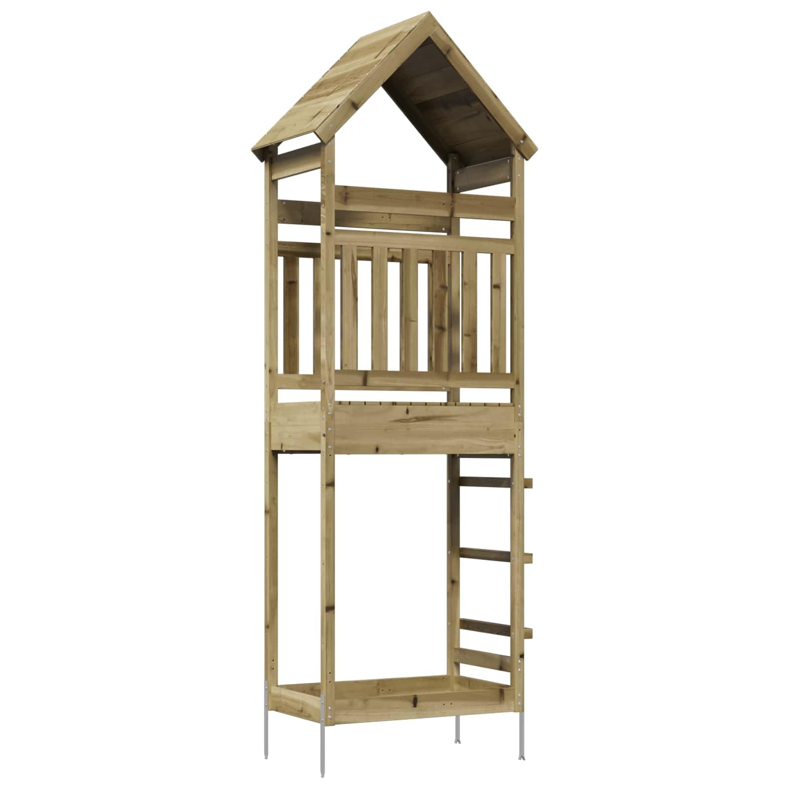 Torre Gioco Legno Naturale Pino Impregnato Solido