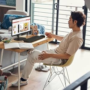 HP 2025 22" FHD All-in-One Desktop Computer • The New Version for Everyday Use • Latest 13th Gen Intel Quad-Core CPU • 8GB DDR5 • 128GB Storage • HDMI • Type-C • Wi-Fi • HD Webcam • Win11 Pro • Black — photo 6 of 6