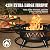 42 Inch Fire Pit with 2 Grills, Large Outdoor Firepits for Outside, Wood Burning Fireplace for Camping,Picnic,Bonfire, 3-in-1 Round Metal Table with Lid for Backyard,Patio,Party