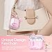 with Safety Lock for AirPods Pro 3 Case 2025,Clear Cases with Phone Stand & Cleaning Kit,Soft TPU Cover for Airpods Pro 3rd Generation Case,Cute Bling Keychain for Women Girls-Pink