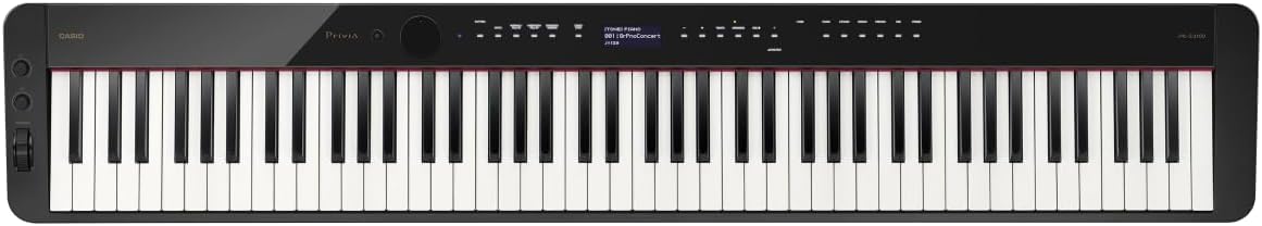 Privia PX-S3100 – 88-Key Weighted Digital Piano | Slim & Elegant | 700 Tones, 200 Rhythms, Bluetooth Audio/MIDI, Touch Sensor Controls, Audio/MIDI Recorders & Editable DSP Effects