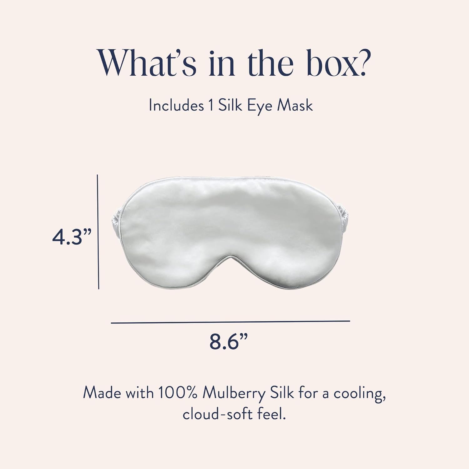 Brooklinen Silk Eye Mask for Sleeping – Ivory, 100% Mulberry Silk Sleep Mask with Soft Elastic Strap, Machine Washable, Breathable & Cool-to-the-Touch – Ideal for Sleeping & Traveling