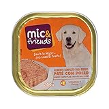 Contiene Vitamina E Mic&Friends - Paté Con Pollo - Alimento Completo para Perros - 300 g