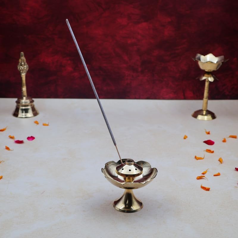 Brass Incense Holder | Plain Gumbad/Agardan for Pooja, aarti and All Festivals (Size : 6.5cm | Weight : 74gm Approxe)