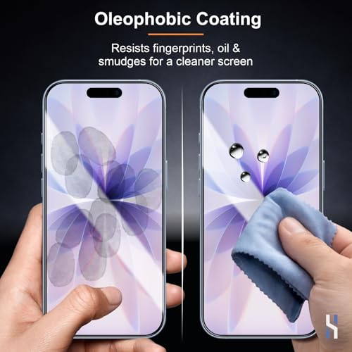 Image of Tempered Glass for iPhone 17 (6.3 Inch) Military Grade 9H Screen Guard, Anti-Scratch, Shatterproof, Edge-to-Edge Full Coverage - Black Border