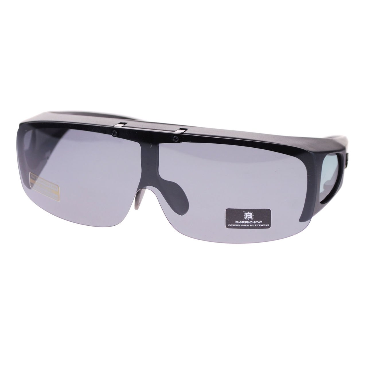 Polarized Fit Over The Glasses (OTG) Sunglasses Flip Up Lens Black, Black