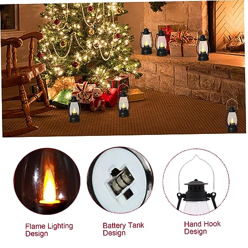 Lanternes noires décoratives haut de gamme avec bougie LED effet vacillant - 6