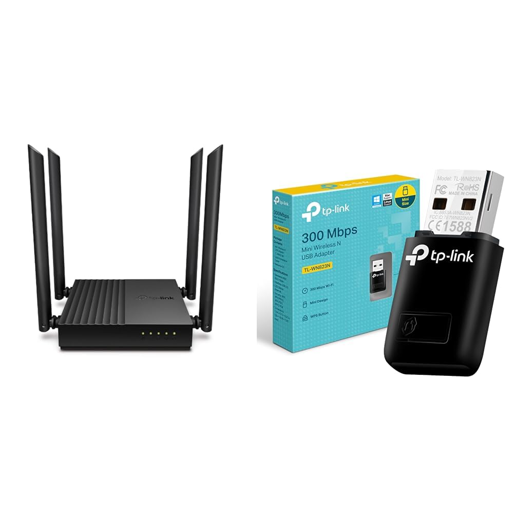 TP-Link Archer C64 AC1200 Dual-Band Gigabit Wi-Fi Router, Wireless