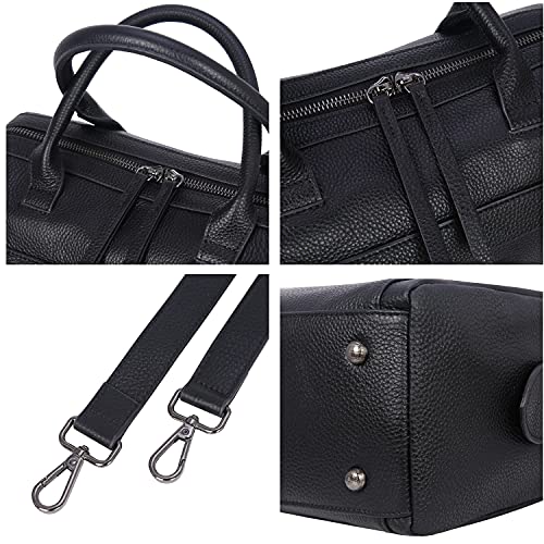 Iswee Genuine Leather Hobo Bags For Women Fashion Ladies Top Handle Handbag For Travel(Black) #TOP4