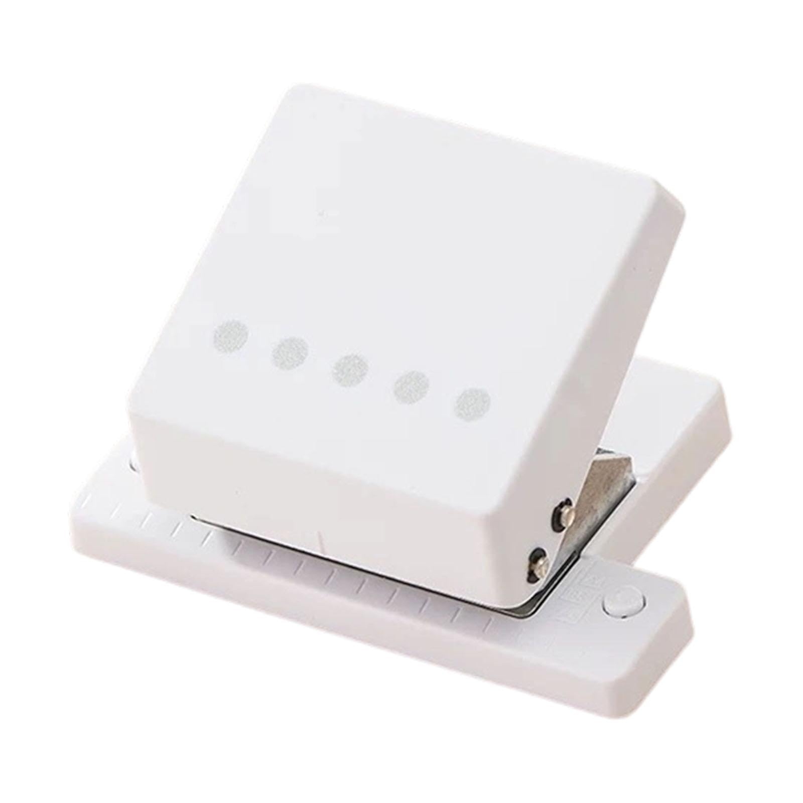 Amagogo 5 Hole Puncher Hole Puncher Lightweight Versatile Portable Binding Machine Paper Punch for Cards B5 Planners A4 Scrapbooks, White