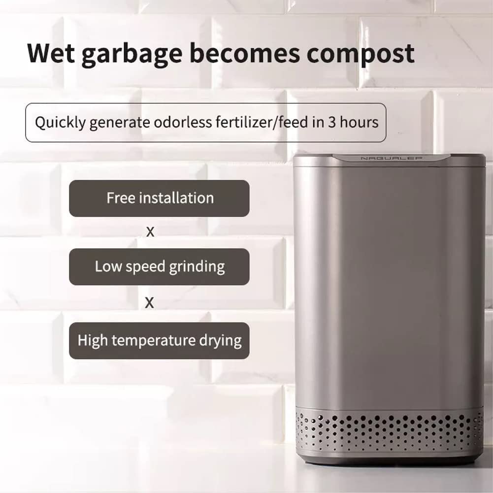 COYEUX Bidone per compostaggio Intelligente da 2,5 Litri, bidone per compostaggio Elettrico per rifiuti da Cucina, trasforma la Spazzatura in compostaggio con Un Solo Pulsante, per casa Appartamento
