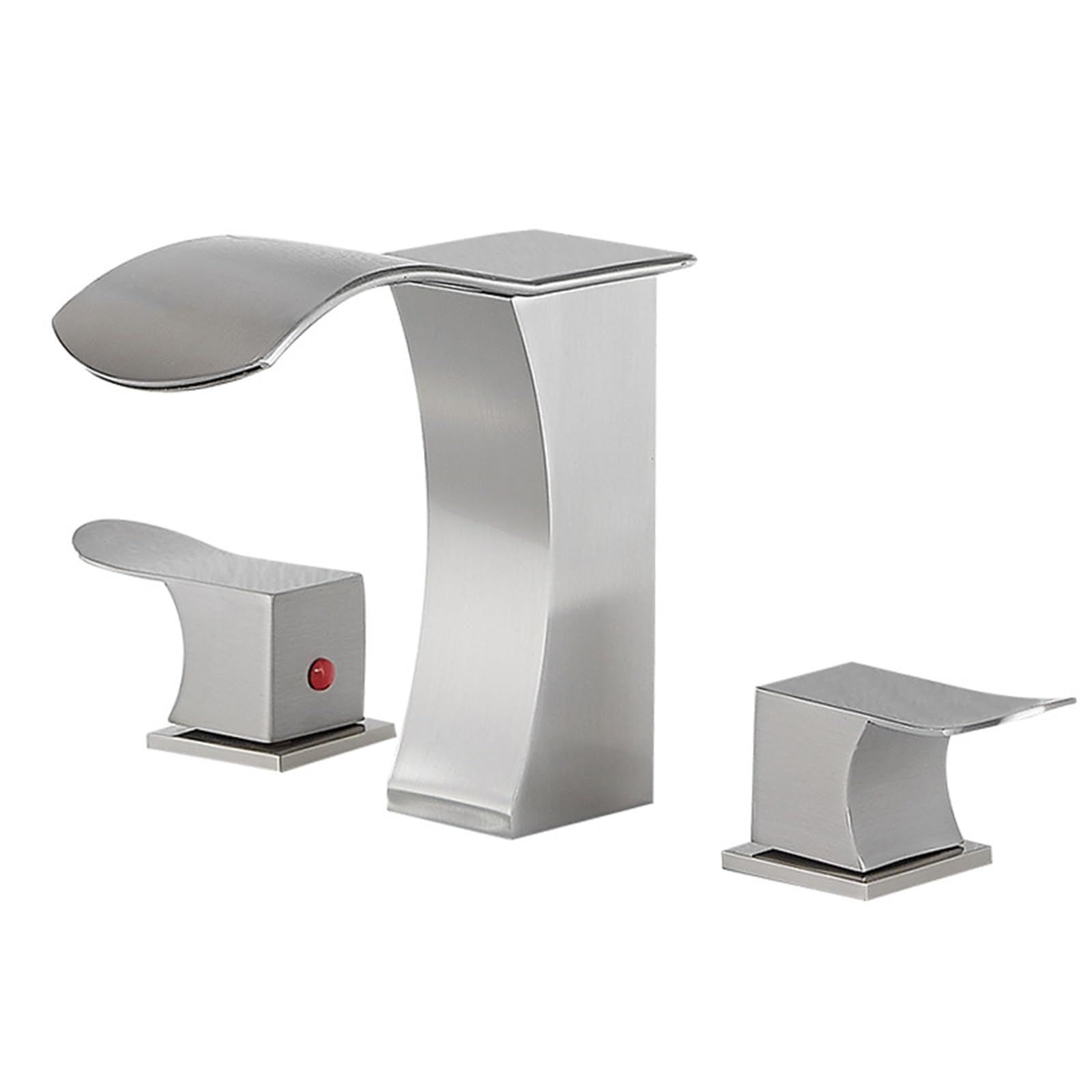 ANVLOJRIH Bathroom Sink Taps Basin Mixer Tap Waterfall Brushed Basin Taps for Bathroom Basin