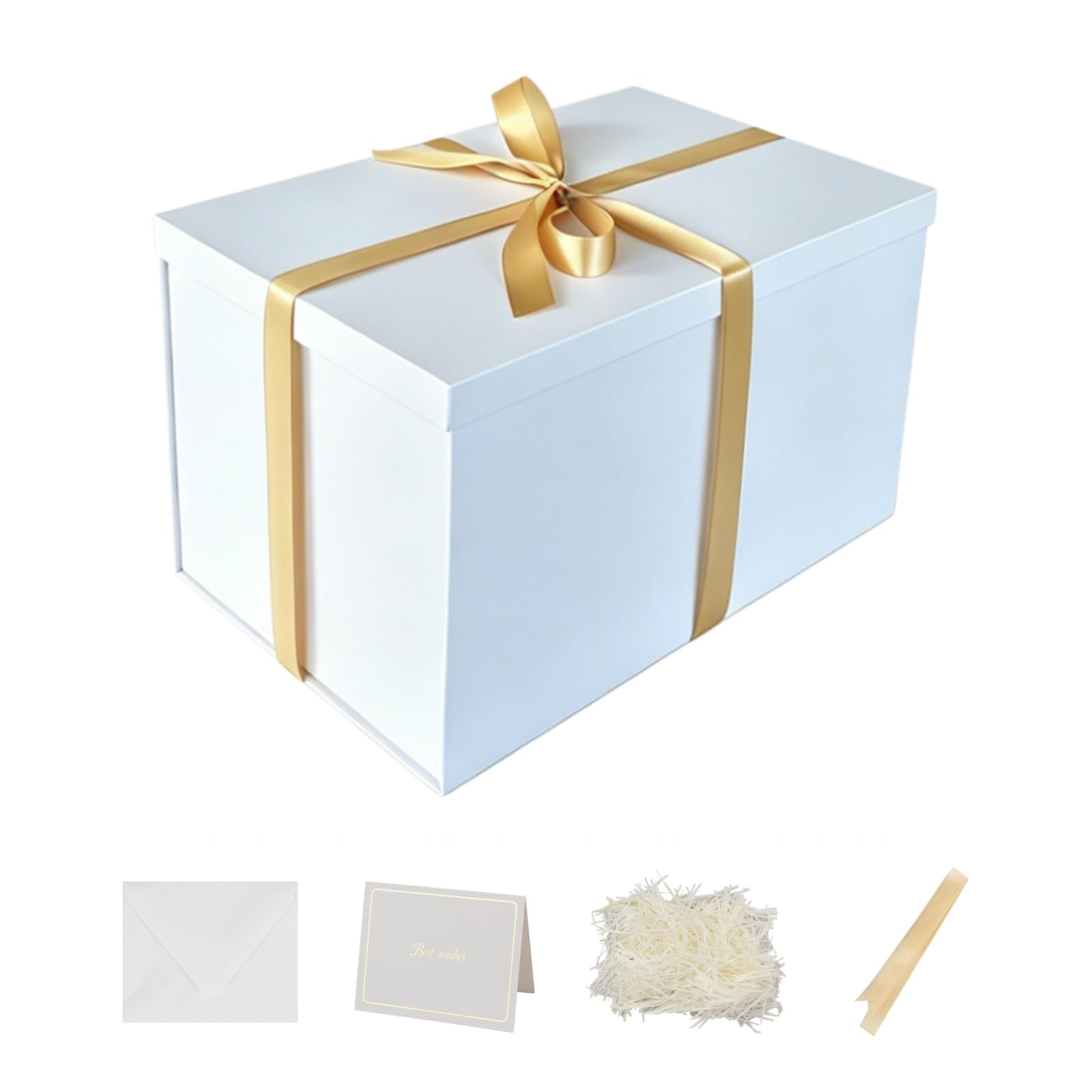 Nenwic Extra Large Gift Box with Lid 43.2x28x26cm White Gift Box Large