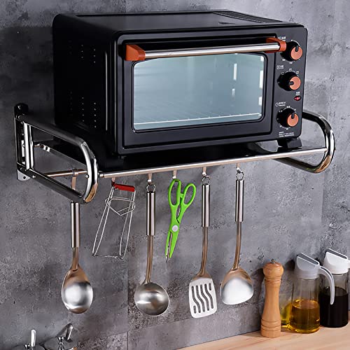 Support cuisine micro-ondes mural en acier pour libérer votre plan de travail - 2