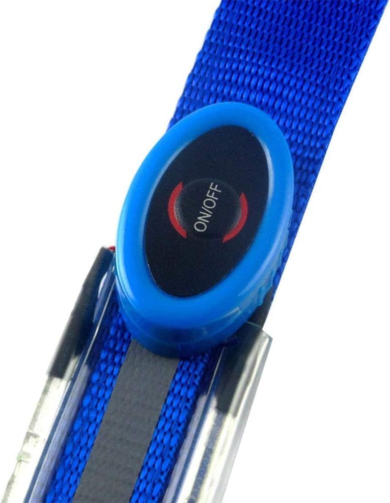 LED-Pferde-Brustpanzer-Halsband, verstellbar, hohe Sichtbarkeit, Nachtblinklichtleiste, Reitsicherheitsausrüstung (blau)
