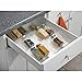 mDesign Expandable Plastic Deluxe Spice Rack, Drawer Organizer for Kitchen Cabinet Drawers, 3 Tier Slanted for Spice Jars, Food Seasoning Bottle Storage, Ligne Collection, 2 Pack - Clear