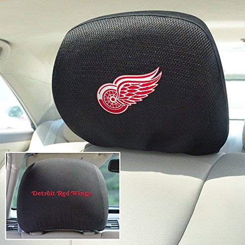 FANMATS 14781 NHL Detroit Red Wings Polyester Head Rest Cover , 10