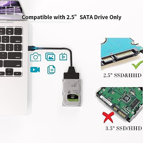 Câble Cinolink SATA vers USB Adaptateur USB 3.0 vers disque dur SATA