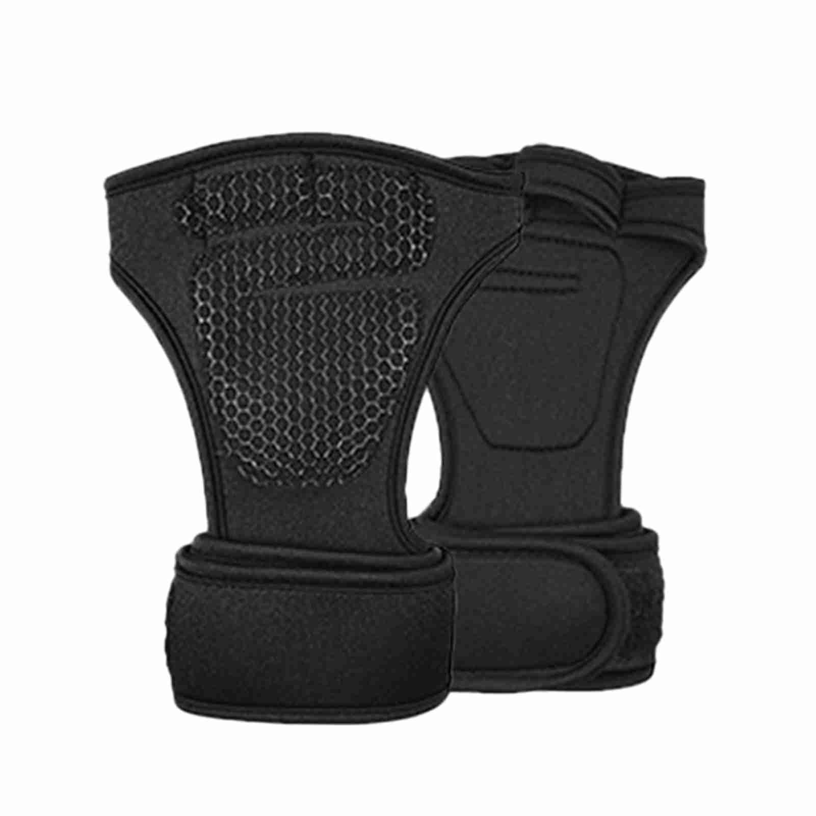 aqxreight Lifting Gloves with Integrated Wrist Wraps, Anti Slip Palm, Ventilated Open Hand Design for Weight Lifting, Powerlifting, Pull Ups, Training (M)
