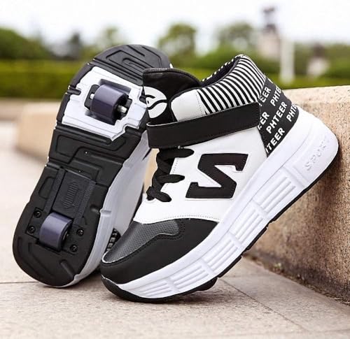 Chaussures doubles roues rétractables pour éviter de transporter des rollers lourds - 2