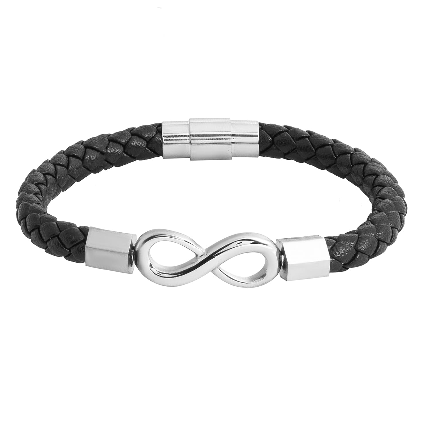 See full amazon price history chart for Shining Jewel - By Shivansh Braided Infinity Design Stainless Steel And Leather Bracelet For Men, Boys (Sj_3567_S) Shining Jewel - By Shivansh Braided Infinity Design Stainless Steel And Leather Bracelet For Men, Boys (Sj_3567_S) (B0CD48X911) Amazon Price History, Amazon Price Tracker