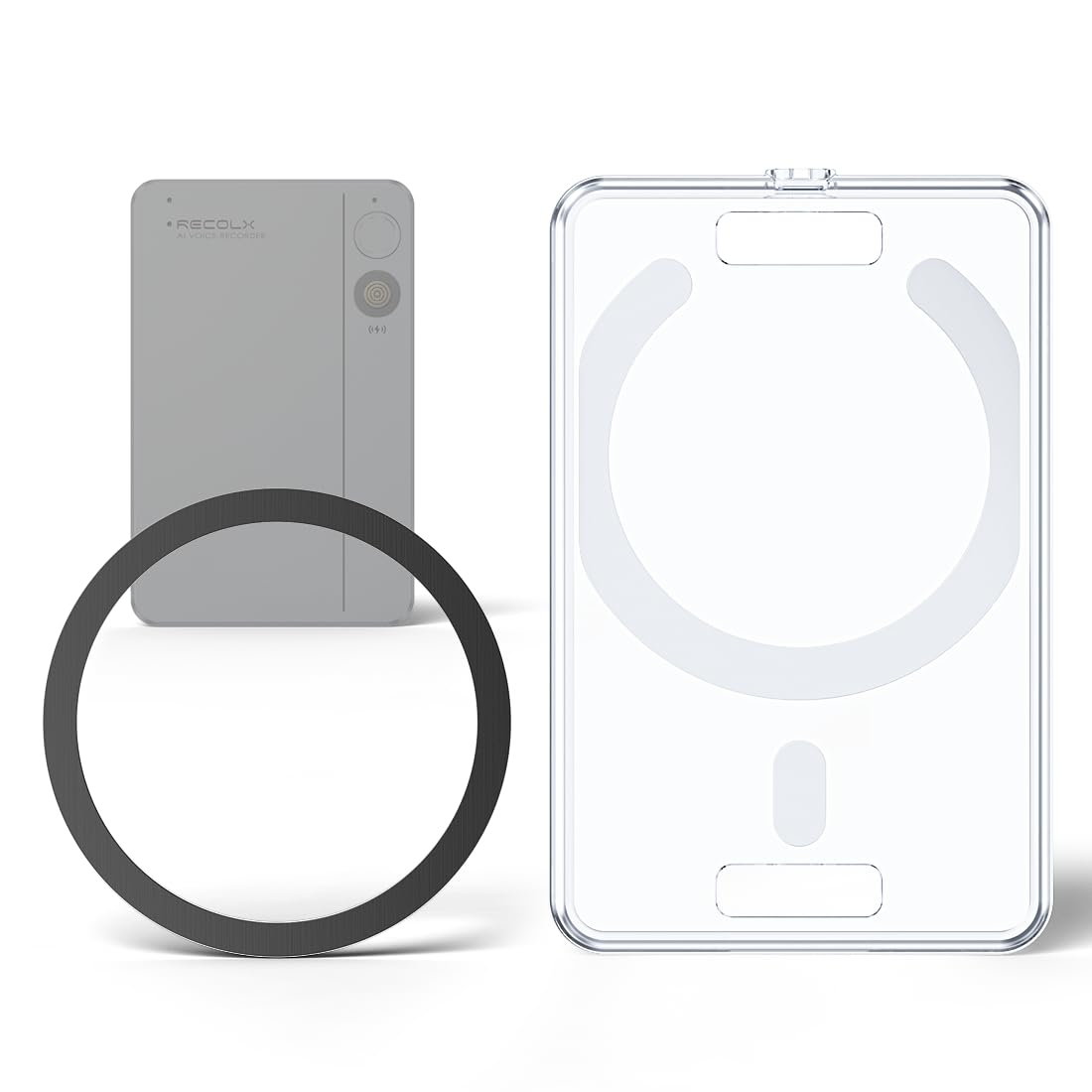 AI Voice Recorder Replacement Protective Case with Magnetic Ring for Meetings &amp; Interviews