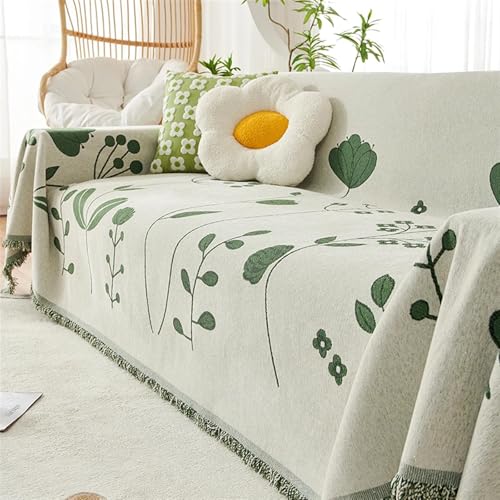 Funda de sofá de chenilla lavable con tejido reversible multiusos de 180x320 cm 3