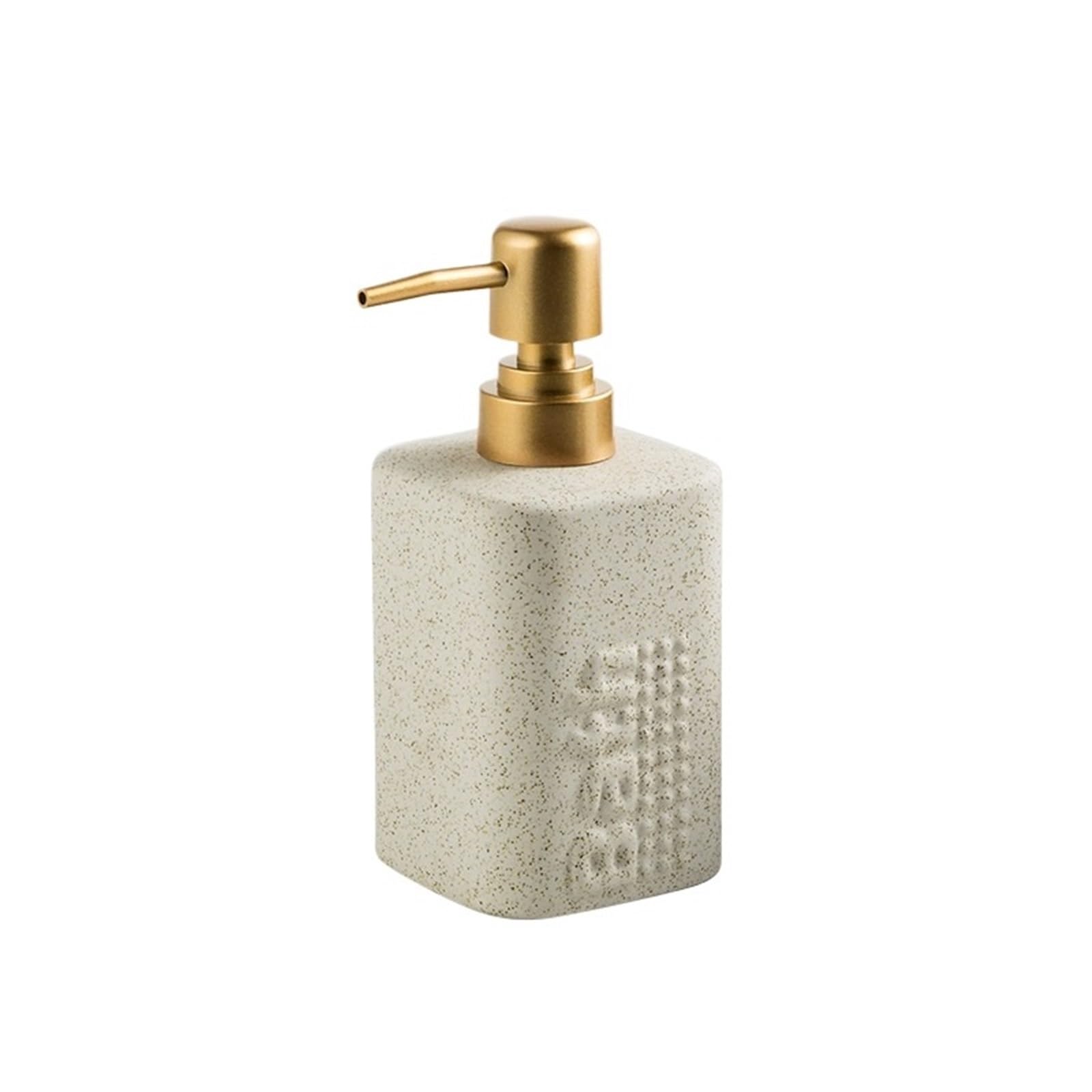 Cyairong-22 Beige Soap Dispenser Ceramic 360Ml Soap Dispenser With Pump Bathroom Shower Gel Shampoo Bottle(Beige)