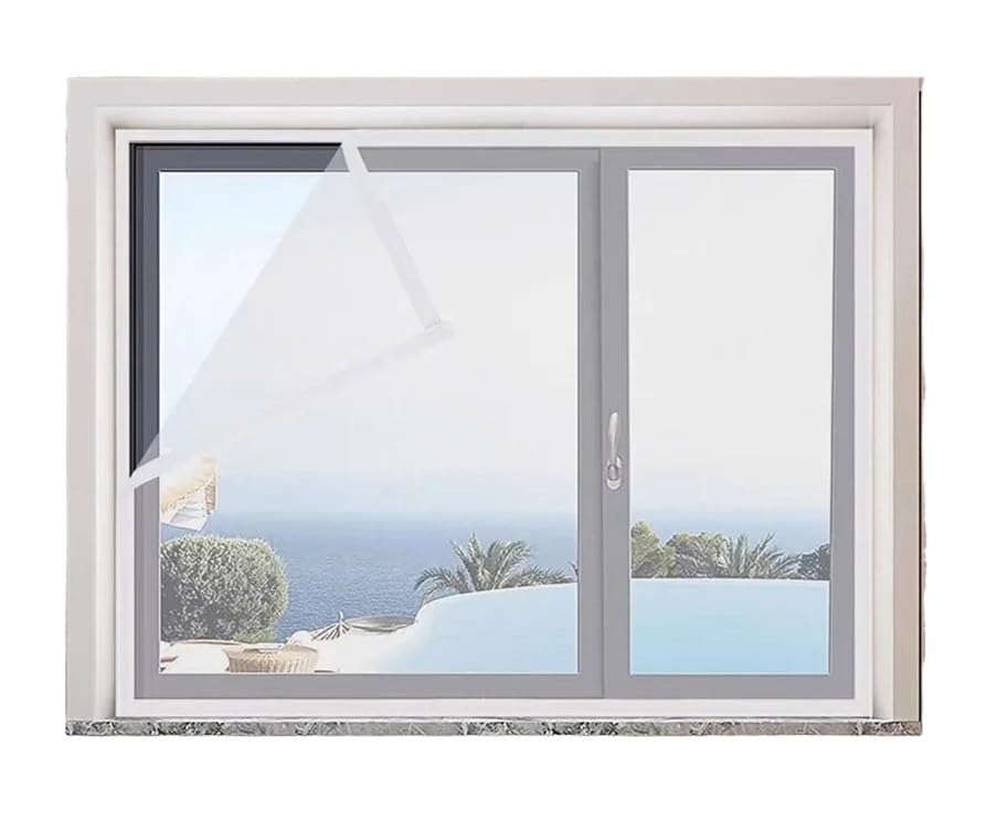 Mosquitera de ventana W220cm H110cm: malla protectora para verano