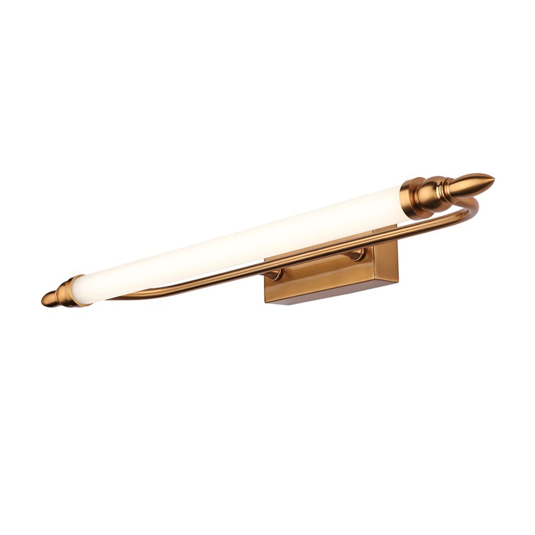 Lampy ścienne, Oświetlenie lustra łazienkowego LED, lustrzana lampa czołowa do antycznych metalowych luster łazienkowych złota lampa lustra w łazience/65 cm