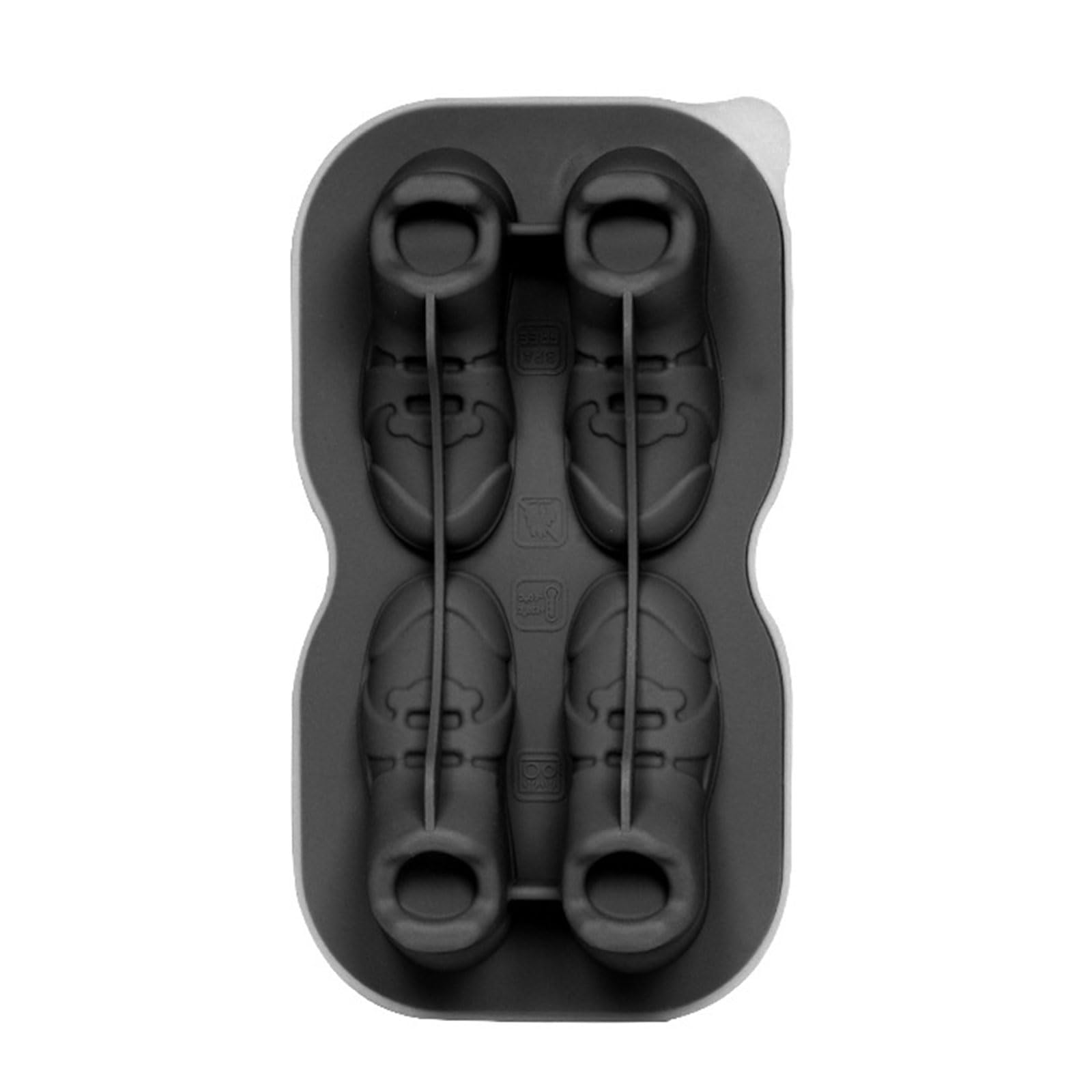 Tsophreniq Ice Molds for Chill Beverages 4 Grids Shoe Shaped Maker Silicones Cube Tray Molds Party Supplies Large Shoe Shaped
