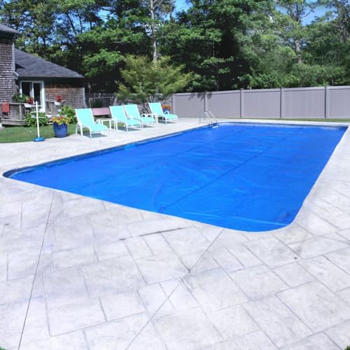 Cobertor solar extra resistente Robelle 8x8 pies azul/plata miniatura 2