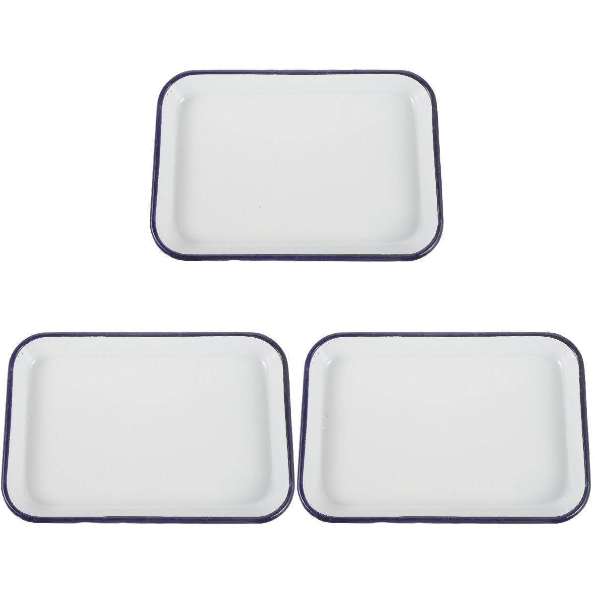 Angoily Enamel Baking Dish 8.25X12.18 Inch Rectangular Non-Stick Oven Pan for Pizza Cakes and Roasting Wear-Resistant Multi-Functional Bakeware for