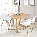 GreenForest Dining Chairs Set of 4 Mid Century Modern Chairs for Kitchen Living Room Side Chairs with Metal Legs and Plastic Seat, White