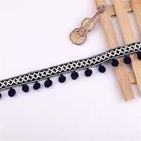 AMateschitz Pom Pom Band 1m - Bommelborte Fransenband DIY Dekoration