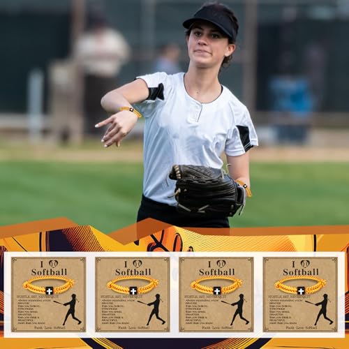 Tondiamo 12 Set Sport Bracelets Baseball Softball Basketball Team Gift Adjustable Rope Jesus Cross Bracelet Christian Religious Gift for Men Women Christian Baptism Gifts 5