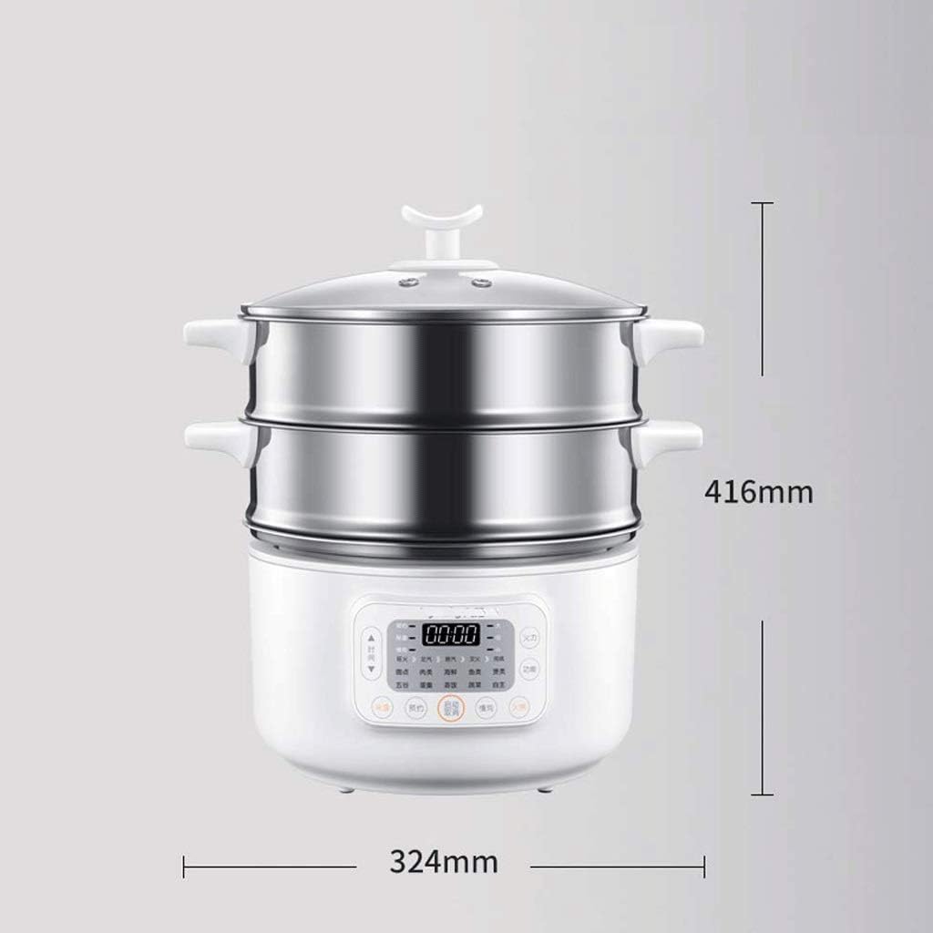 Electric Food Steamer, Vegetable 3 Layers Stackable Baskets With Timer, Diameter 32.4cm