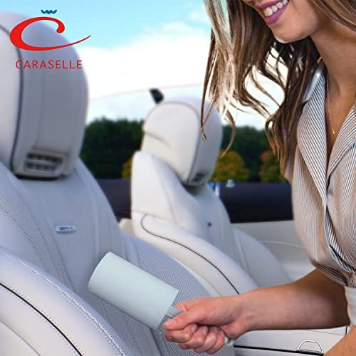 Caraselle Jumbo Lint Rollers - Versatile Sticky Lint Roller for Pet Hair, Debris used on Clothes, Furniture, & Carpet - Portable Lint Removers with Handle (1 Jumbo Roller + 3 refills) 20m long