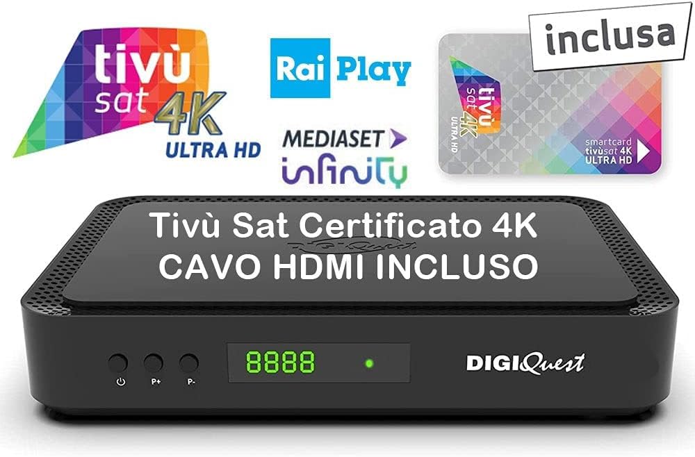 Kit Satellite Completo Tivù Sat - Decoder + Smart Card Per Ricevere Canali TV Via Satellite - Foto 12