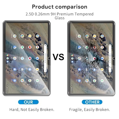 GEJEFA Screen Protector for Lenovo Chromebook Duet 3 11 Inch, 2 Pack 9H Hardness Anti-Scratch [High Definition][Bubble Free] Tempered Glass Screen Protector Lenovo Chromebook Duet 3 by GEJEFA - Used condition - Image 5