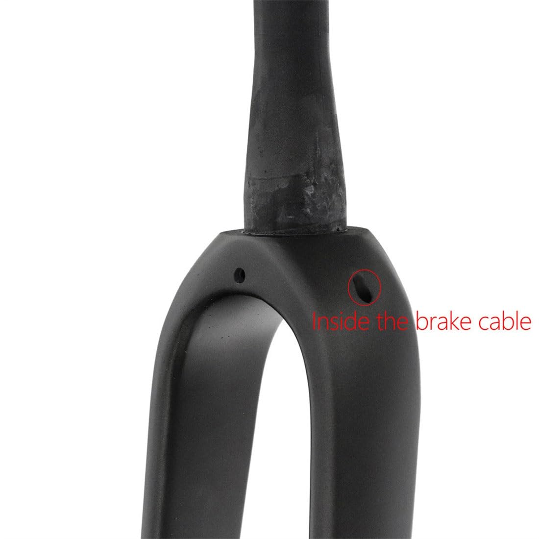 Carbon Rennrad Starrgabel 700C Gravel-Gabel Steckachse 12x100mm Scheibenbremse Fahrrad-Gabel Gerade/konisch Vorderradgabel Mit Wasserflaschenhalterung (Color : Matte Black, Size : Tapered)