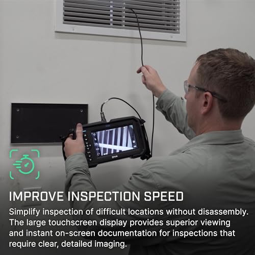 Image of FLIR VS80 HD Probe Videoscope Kit with 5.5mm x 1m Long Probe | HD camera probe, VS80 display, metal case, neck /hand straps, audio headset, image /video capture