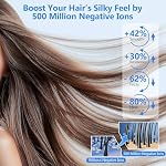 Séchoir à cheveux haute vitesse avec diffuseur - 160,000 RPM Séchage ultra-rapide pour épaississement & Cheveux bouclés - 500M Séchoir anti-frisottis ionique négatif avec faible bruit technique pour la ruée vers le matin & Voyages - ALCI Sécurité