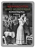 weihnachten vintage bilder  Weihnachten wird wunderbar: Die schönsten Vintage-Photos, 20 Postkarten gedruckt auf Apfelpapier in einer hochwertigen Dose.