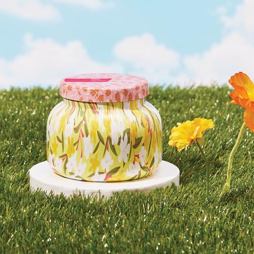 Capri Blue Aloha Orchid Candle - Pattern Play Signature Glass Jar Candle - Luxury Aromatherapy Soy Candle - Fresh Scented Candle - Colored Candles with Pattern Design (19 oz)