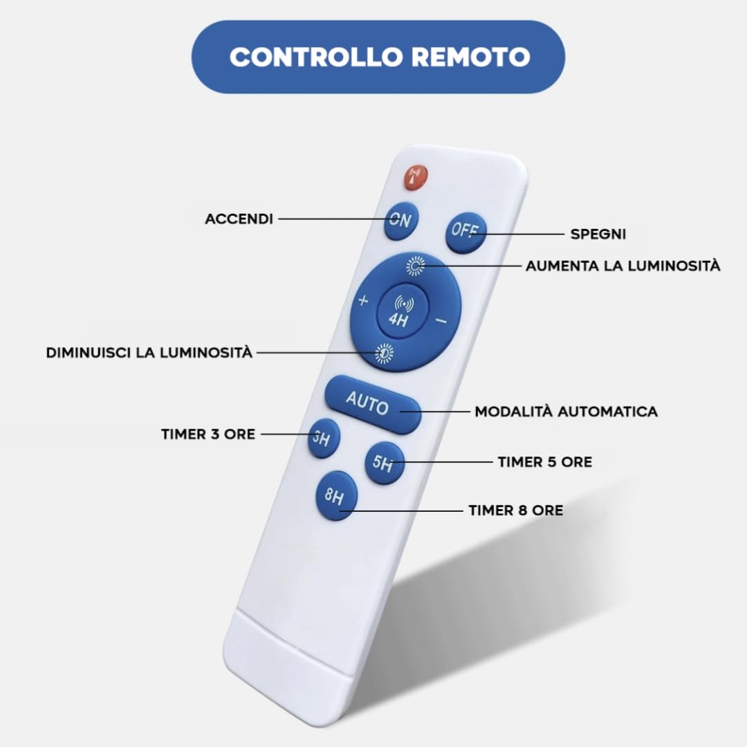 AMC Faro led esterno con pannello solare 600 Watt, luci solari, Lampade da parete per esterni, luci solari da giardino con pannello crepuscolare, angolo di illuminazione 120°, 5 m, isolamento IP67